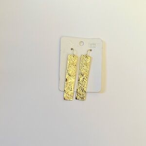 Gold Textured Earrings